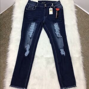 SWEET LOOK Frayed Plus Sz Skinny Long Jeans Sz 20
